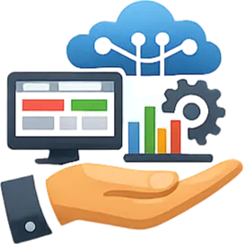 Icon für ganzheitliche Lösung aus Website, Marketing und Automatisierung